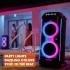 JBL PartyBox 710 Speaker with 800W RMS Powerful Sound, Built in Lights, Splashproof Design, 2 x 8" Woofers and 2 x 2.75" Tweeters, Tuned Bass Reflex Port, IPX4 - Black